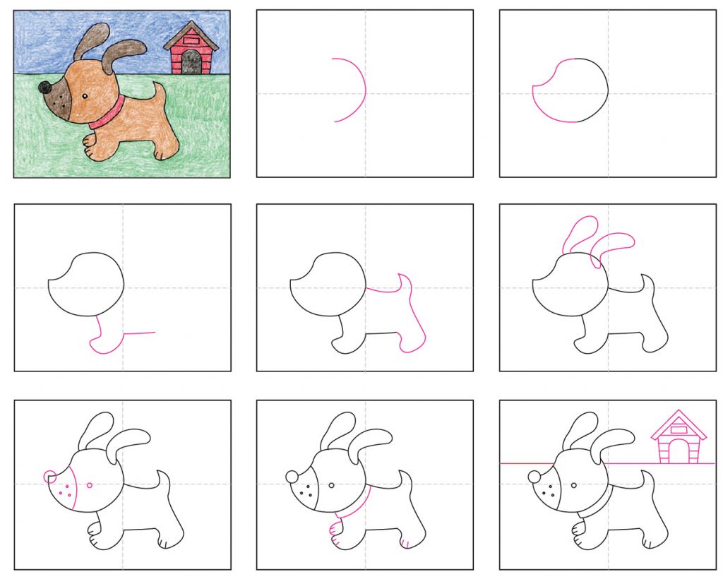 Draw A Cute Puppy Art Projects For Kids