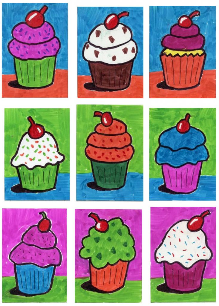 How To Draw Lots Of Cupcakes Art Projects For Kids