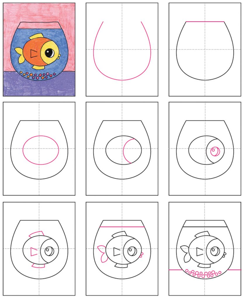 How to Draw a Fish Bowl · Art Projects for Kids