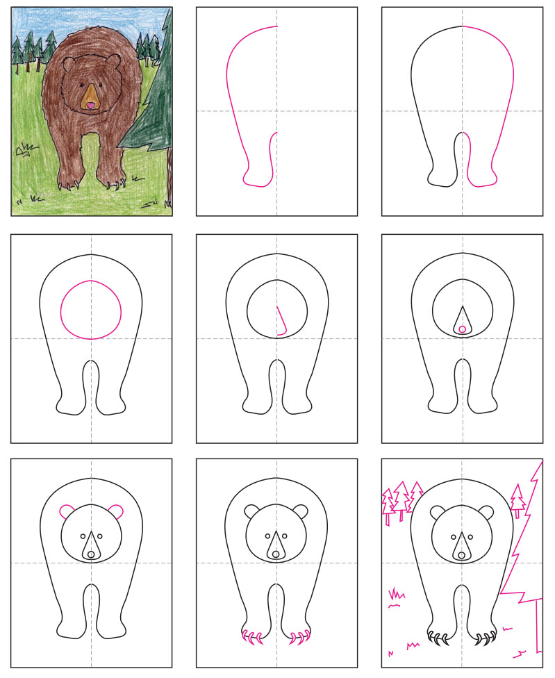 Draw a Bear, Four Different Ways · Art Projects for Kids