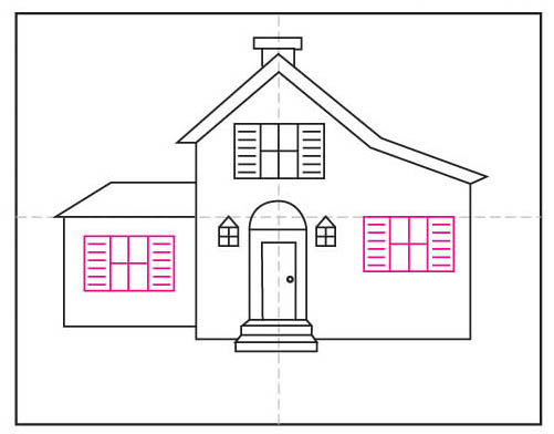 How To Draw A House House Coloring Page