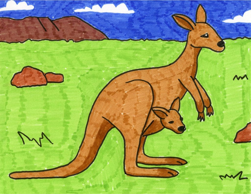 How to Draw a Kangaroo · Art Projects for Kids