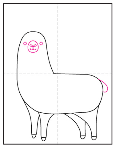 How To Draw A Llama Head Step By Step