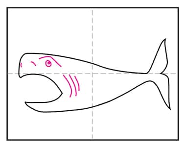 Meg 5 - Hướng dẫn cách vẽ cá mập đơn giản với 9 bước cơ bản