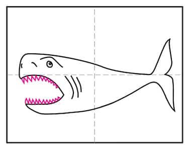 Meg 6 - Hướng dẫn cách vẽ cá mập đơn giản với 9 bước cơ bản