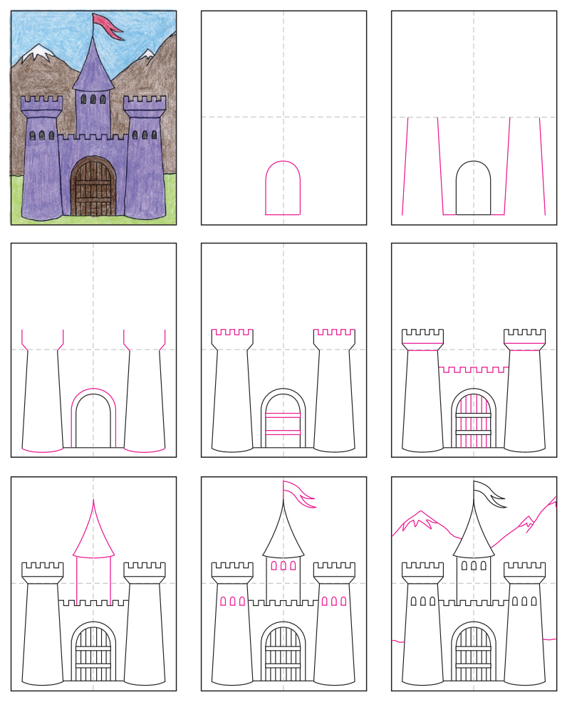 How To Draw A Castle Art Projects For Kids