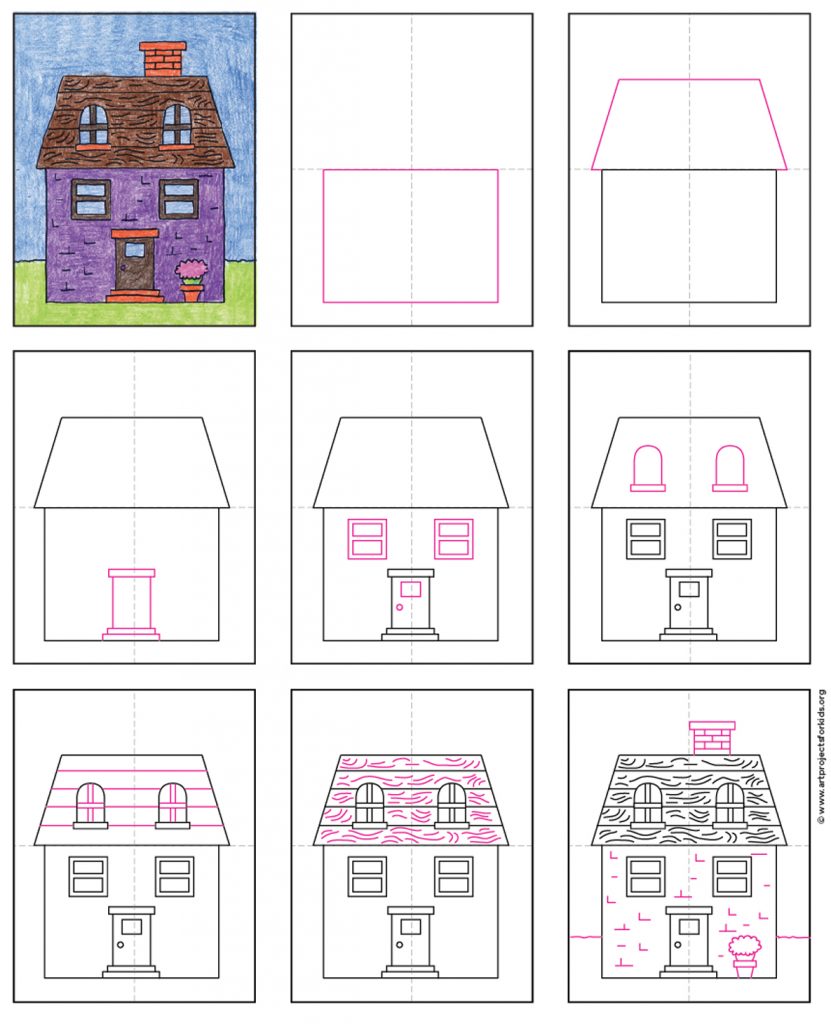 Draw A House Art Projects For Kids