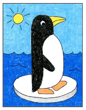 14+ Penguin Drawing Step By Step Gif