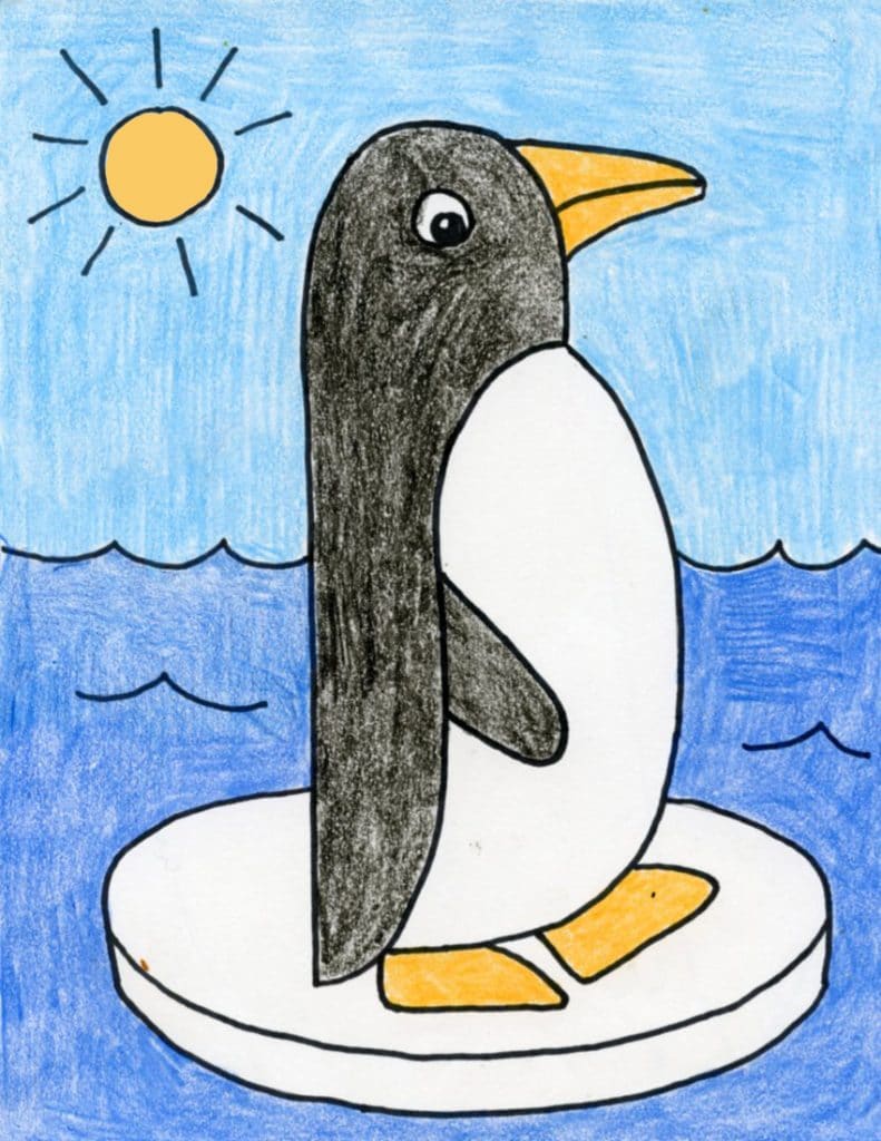 Draw An Easy Penguin Art Projects For Kids