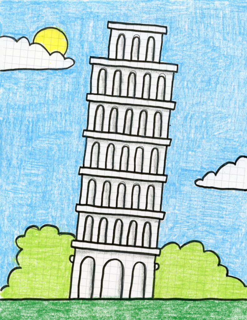 Draw the Leaning Tower of Pisa · Art Projects for Kids