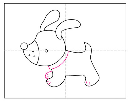 Easy How to Draw a Cute Puppy Tutorial · Art Projects for Kids