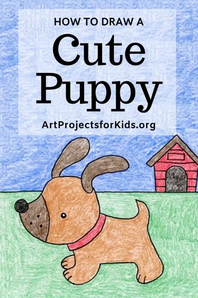 Puppy Pin 683x1024.jpg - Hướng dẫn cách vẽ hình cute - tik tok đáng yêu với hơn 1000 mẫu cực ấn tượng