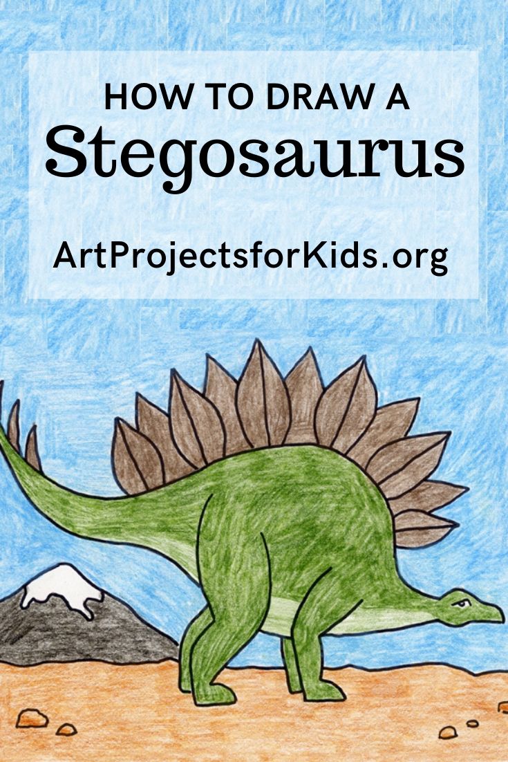 Draw a Stegosaurus · Art Projects for Kids