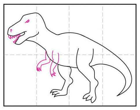 Draw a T-Rex · Art Projects for Kids