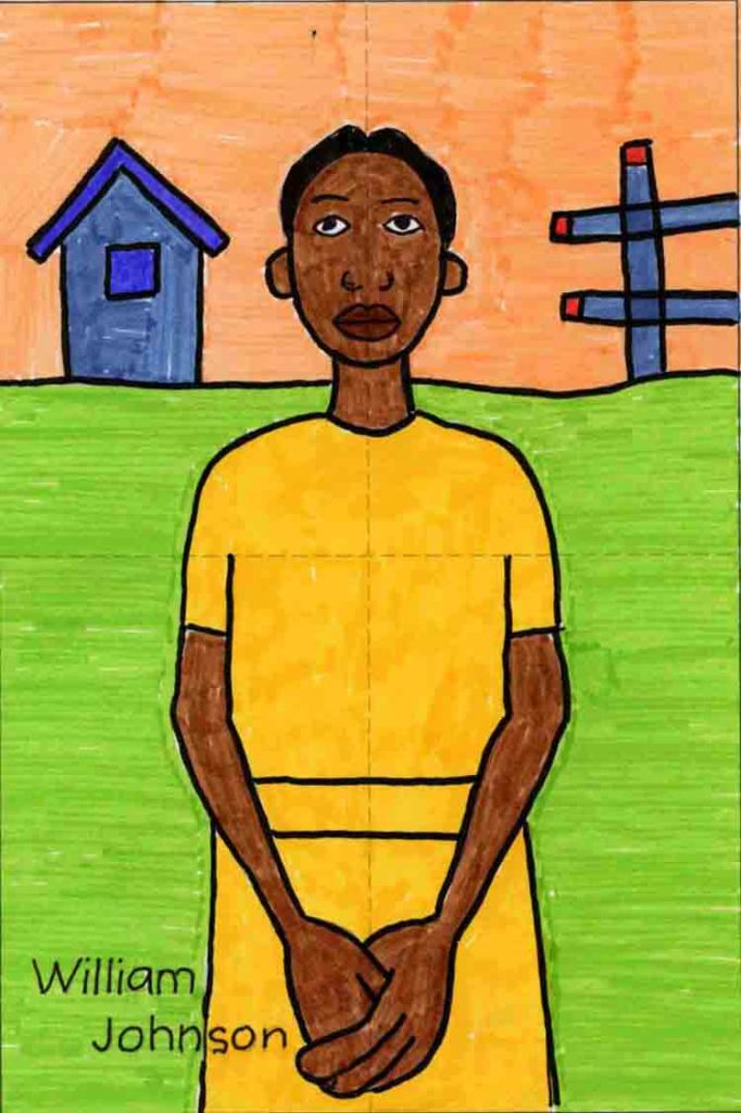Lois Mailou Jones Art Lesson for Kids 16 W.H.Johnson woman Post — Activity Craft Holidays, Kids, Tips QR Code