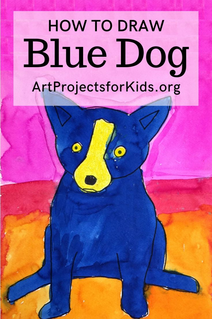 How to Draw Blue Dog · Art Projects for Kids