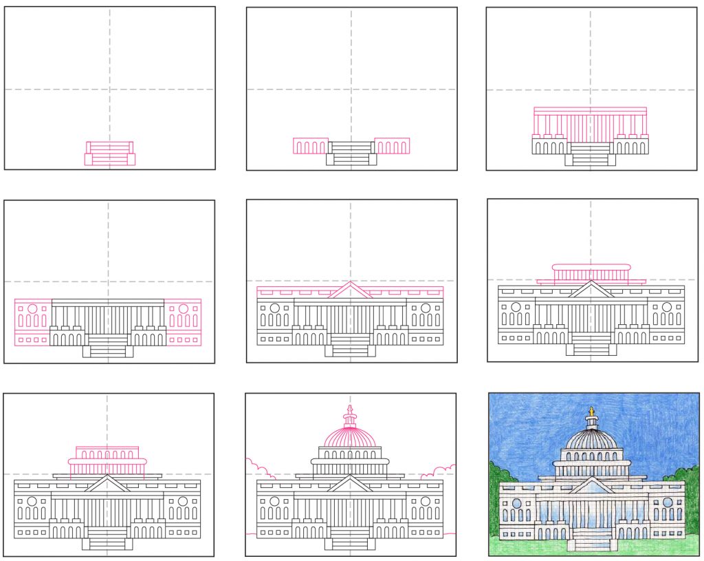 Draw the US Capitol · Art Projects for Kids