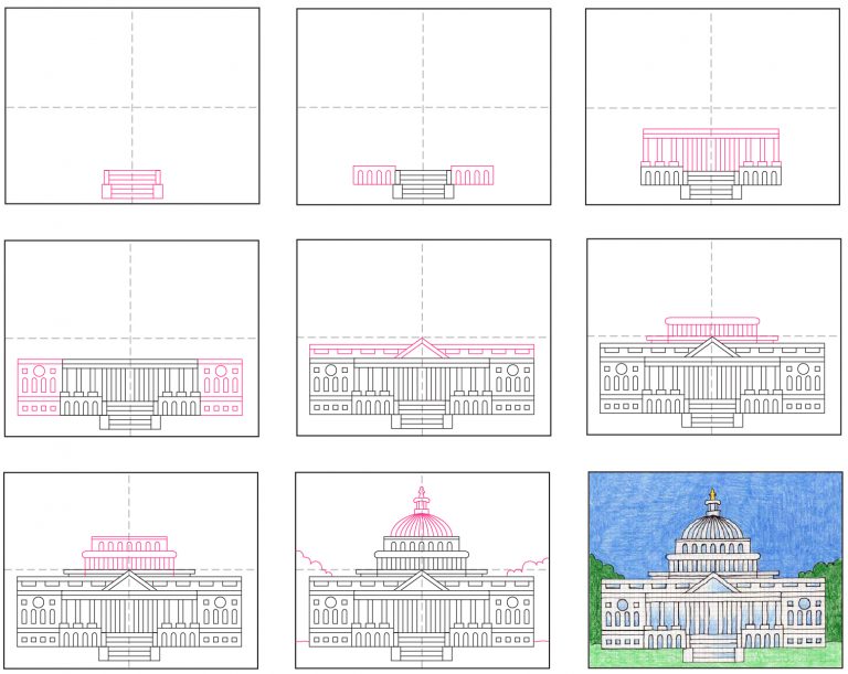 Draw The Us Capitol · Art Projects For Kids