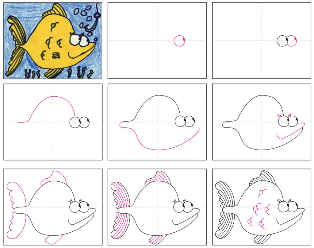 How to Draw a Cartoon Fish · Art Projects for Kids