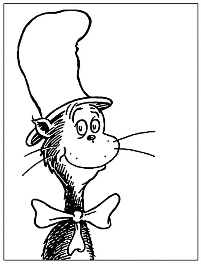 Dr. Seuss Coloring Project · Art Projects for Kids Within Blank Cat In The Hat Template