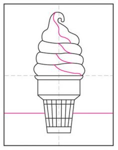 Easy How to Draw an Ice Cream Cone Tutorial Video