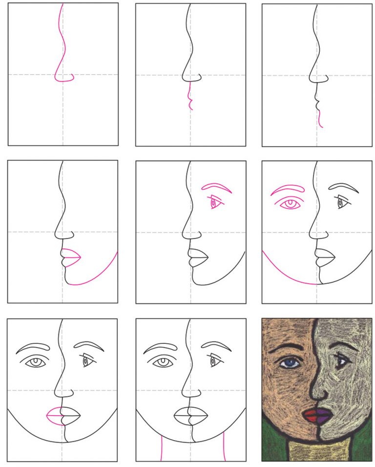 How to Draw a Cubism Portrait · Art Projects for Kids