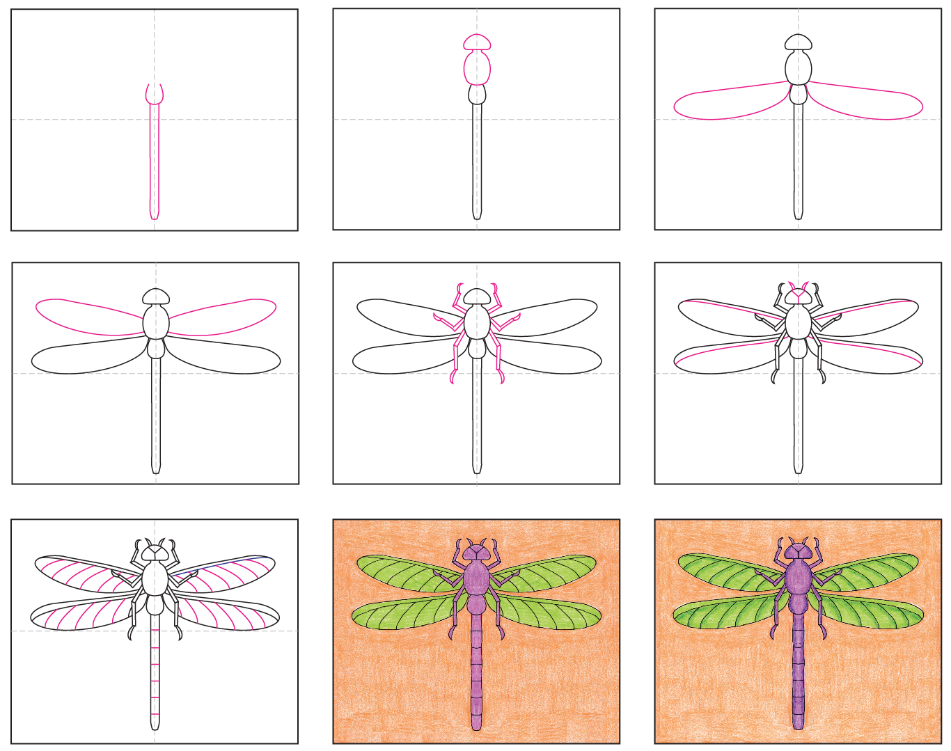 Draw a Realistic Dragonfly · Art Projects for Kids