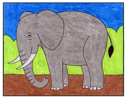 How to Draw an Elephant - Really Easy Drawing Tutorial-saigonsouth.com.vn