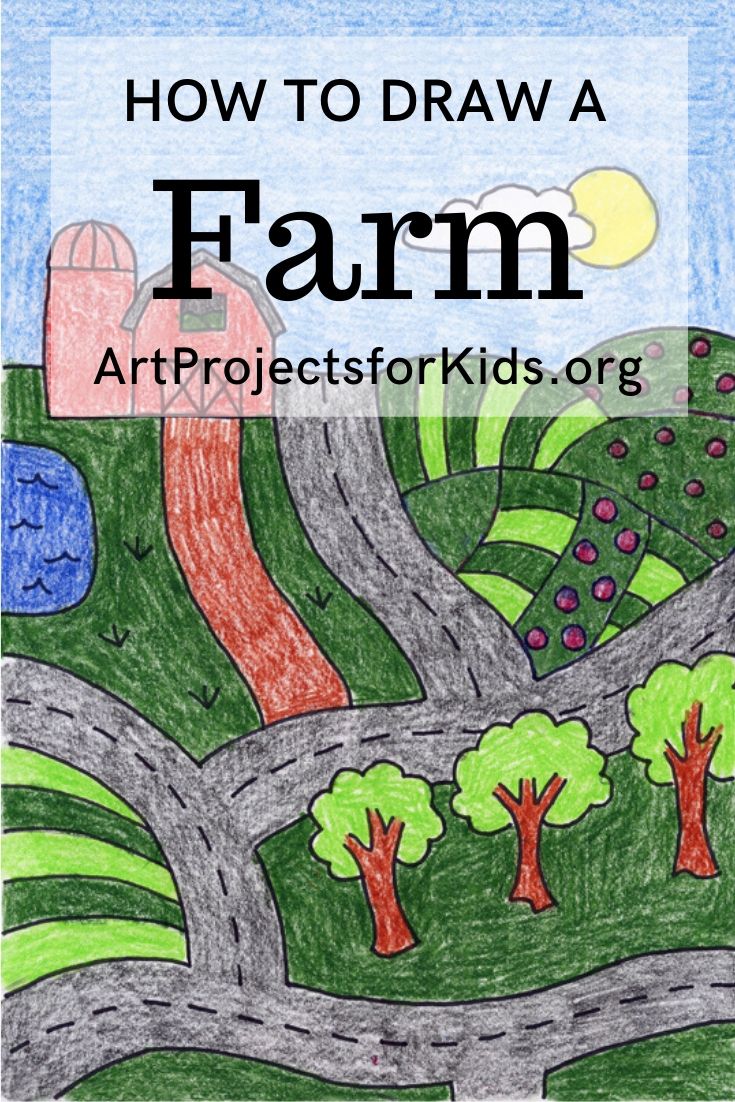 Draw a Farm · Art Projects for Kids