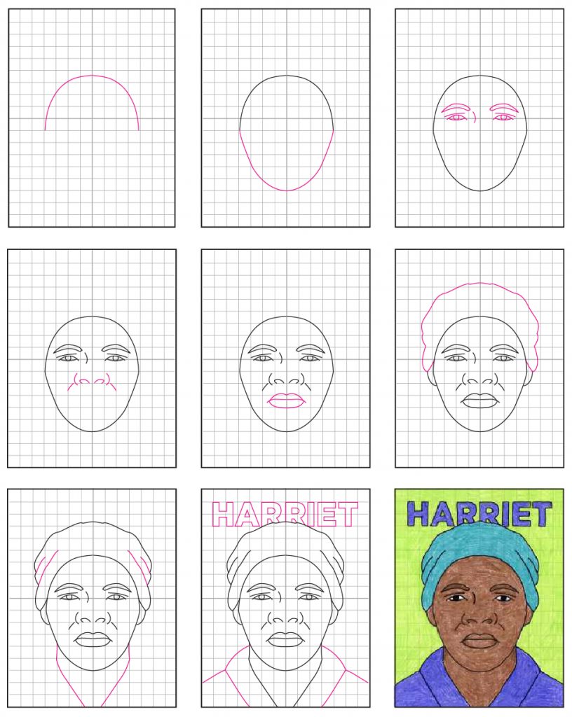 How to Draw Harriet Tubman · Art Projects for Kids