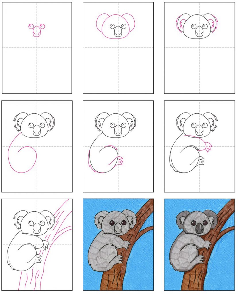 Draw a Koala · Art Projects for Kids