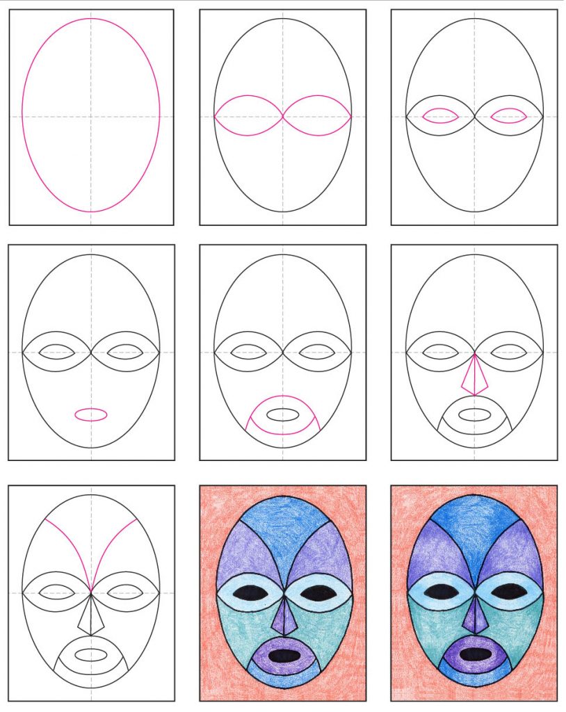 Download How To Draw A Mask Art Projects For Kids PSD Mockup Templates