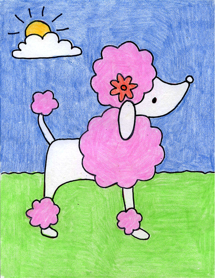 How To Draw A Poodle Art Projects For Kids