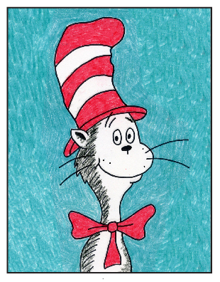 cat in the hat face drawing