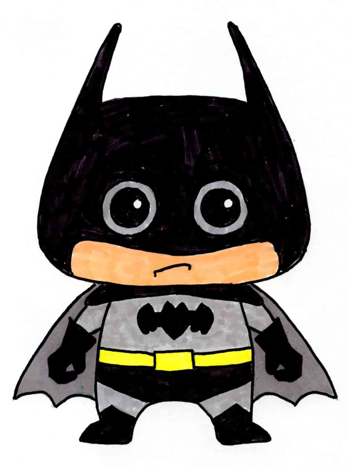 How to a Draw Chibi Batman · Art Projects for Kids