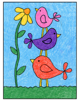 Featured image of post Bird Drawing With Colour Cute / The eyelids have rows of little bumps on the edges, and they can be colored.