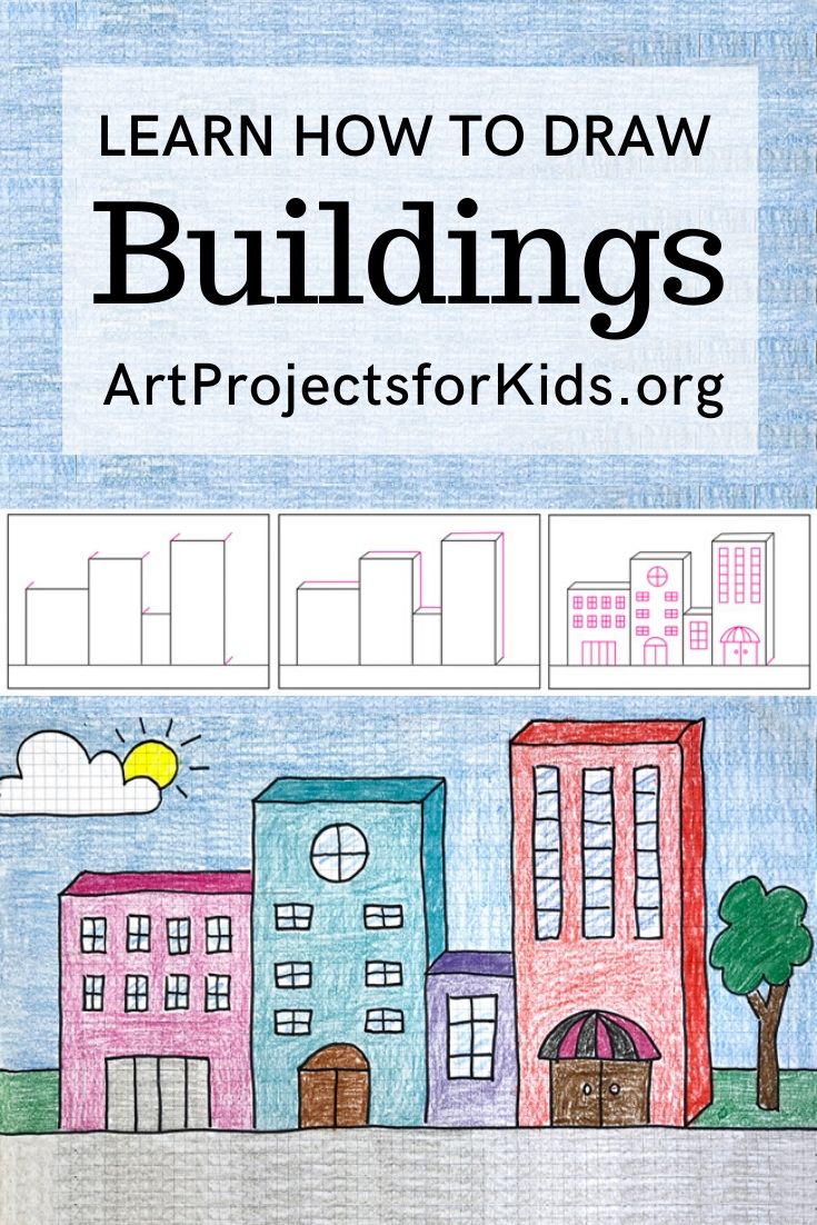 Draw 3D Buildings · Art Projects for Kids