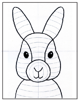 easy rabbit head drawing