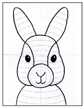 rabbit face outline