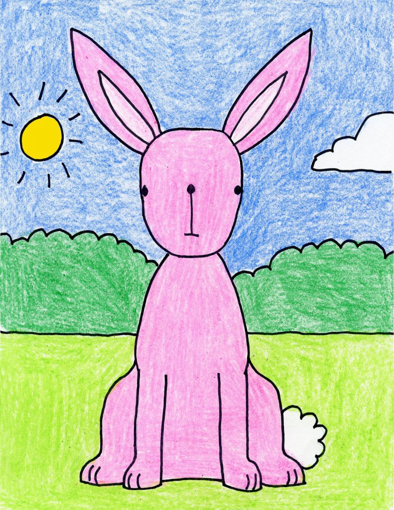 Draw an Easy Bunny · Art Projects for Kids