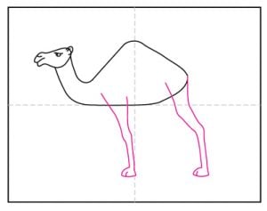 Easy How to Draw a Camel Tutorial and Camel Coloring Page