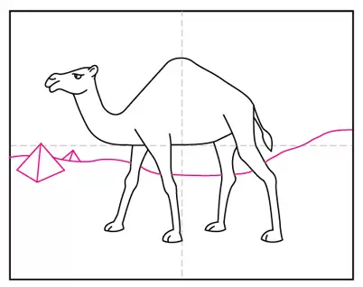 Black line art illustration of Cute camel icon. 24363986 Vector Art at  Vecteezy