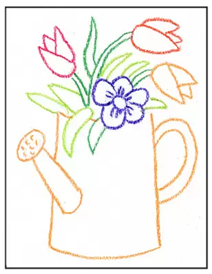 Easy How to Draw Spring Flowers Tutorial Video & Coloring Page