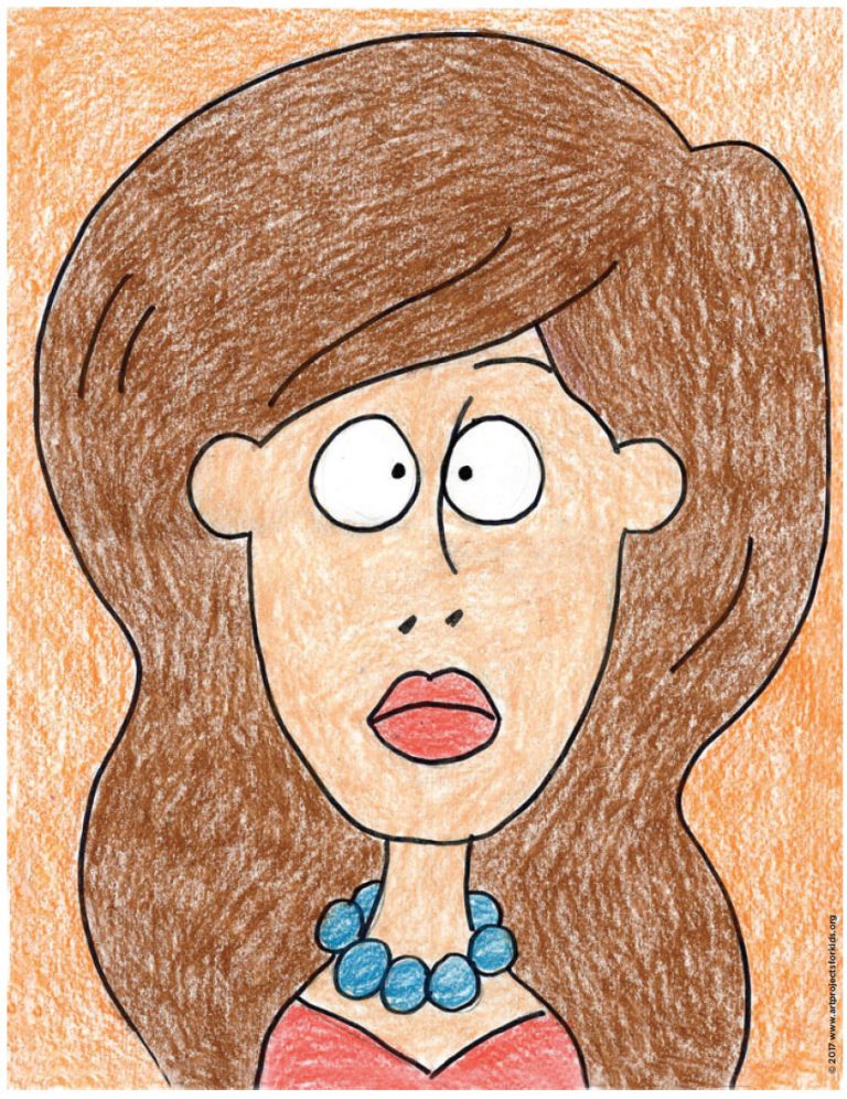 Draw a Cartoon Lady · Art Projects for Kids