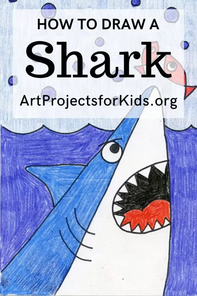 Простой учебник по рисованию акулы-мегалодона и страница раскраски
