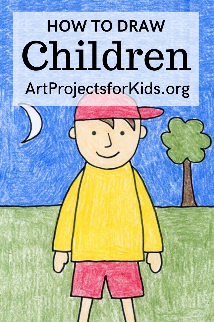 How to Draw Children Easy, Step-by-Step Art Lesson for Kids · Art ...