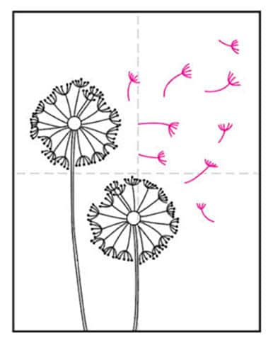 How to Draw a Dandelion Â· Art Projects for Kids