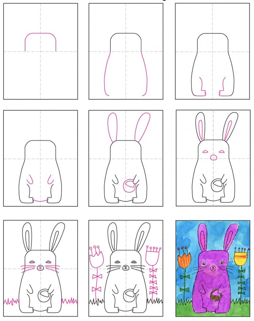 Draw the Easter Bunny · Art Projects for Kids