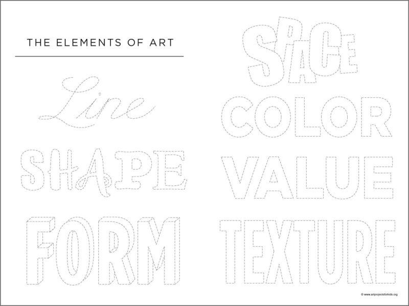 Elements of Art Worksheet · Art Projects for Kids