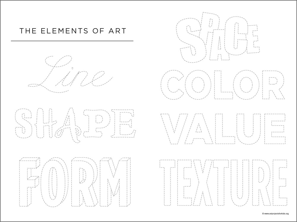 Elements of Art Worksheet · Art Projects for Kids